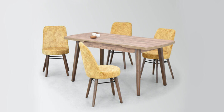 AYHANPARK KODU -10 - Asgold Sandalye Aras MDF Mutfak Masası Takımı