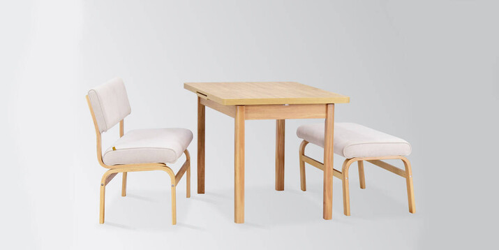 AYHANPARK KODU -10 - Fırat 80122 MDF Masa Peri Banklı Mutfak Masası Takımı