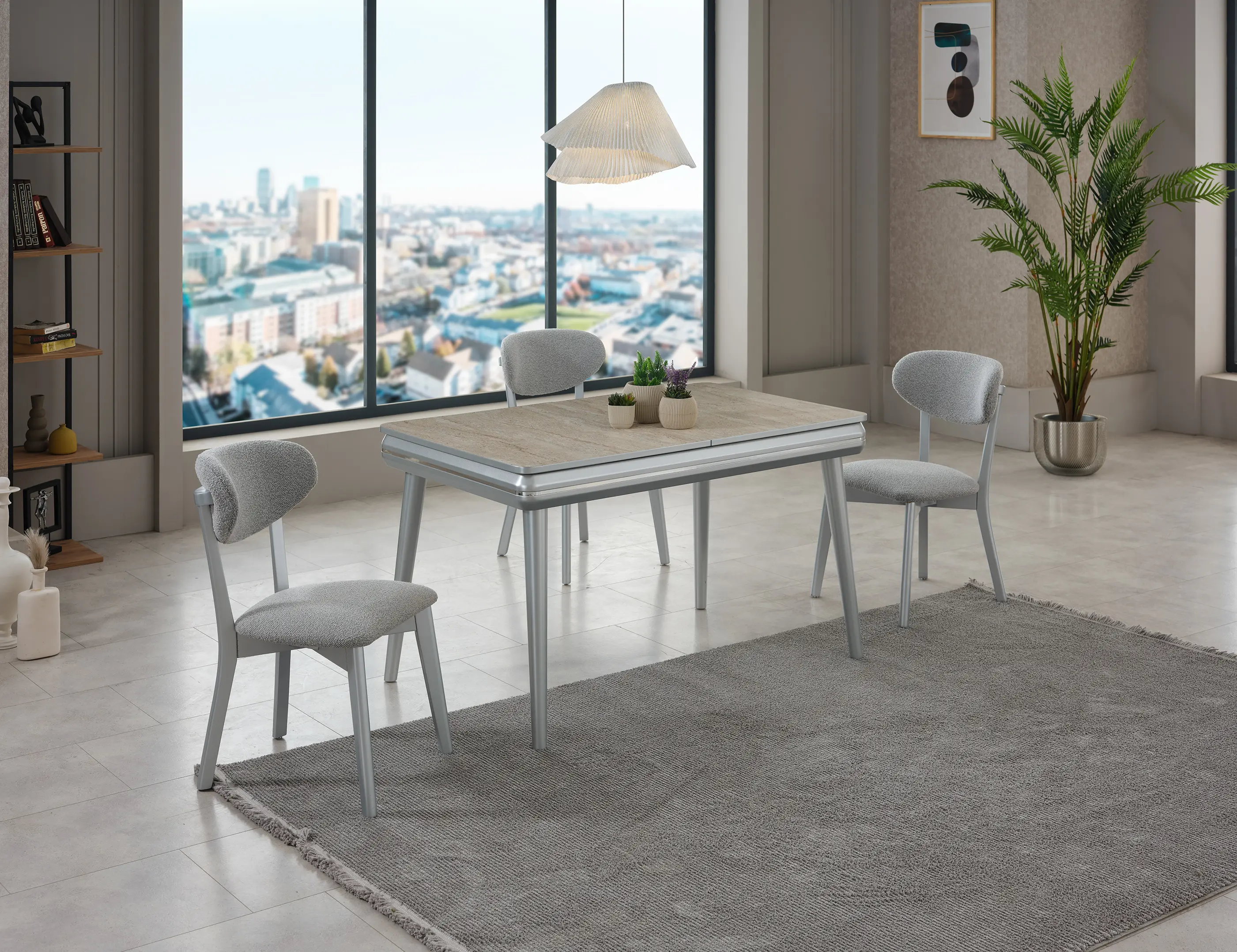 AYHANPARK KODU -03 - İnci Travarten Gümüş Masa Takımı