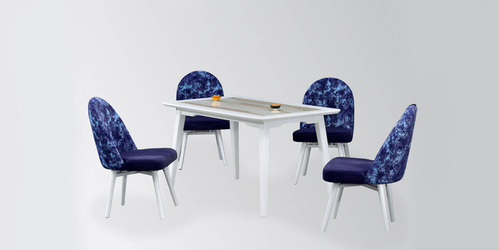 AYHANPARK KODU -10 - Midyat Sandalye Dafne Granit Mutfak Masası Takımı