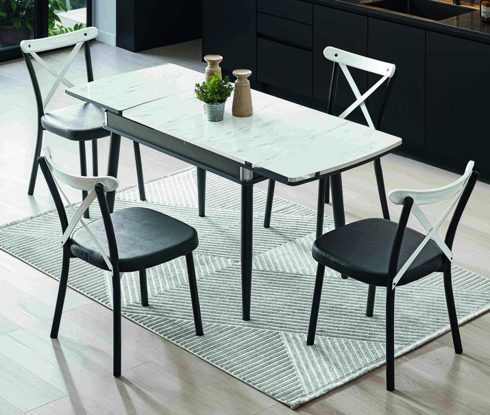 AYHANPARK KODU -48 - SİYAH MARMO MS 045 MASA ES 320 P