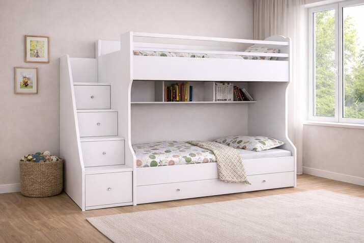 AYHANPARK KODU -54 - T-342 SMART AHŞAP RANZA (BEYAZ)