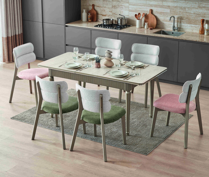 AYHANPARK KODU -48 - TRAVERTEN MS 230 BEJ MASA ES 330